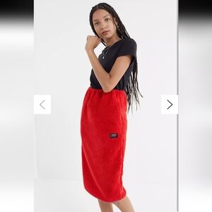 Stussy Cruzer Sherpa Midi Skirt, Size Small